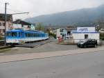 RB - BDeh 2/4 12 bei der Provisorischen Abfahrtstelle in Arth-Goldau am 05.04.2014