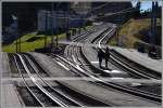 Rigi Kaltbad First. Links gehts nach Arth Goldau (ARB), rechts nach Vitznau (VRB). (03.11.2014)