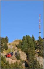 TW Bhe 2/4 4 auf Talfahrt unterhalb Rigi Kulm.