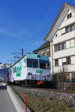 BDeh 4/4 'GAIS' als S22 2117 von St. Gallen nach Appenzell kurz vor der Einfahrt in den Bahnhof Gais (11.02.2017).