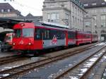 AB BDeh 4/4 12 im neuen Design der Appenzeller-Bahnen am 07.03.2004 in St.Gallen    