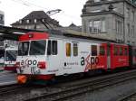 AB - Zahnradtriebwagen BDeh 4/4  15 mit Vollwerbung im Bahnhof von St.Gallen am 11.11.2007