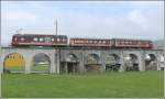 BDeh 4/4 Pendelzug nach St.gallen auf den Vorlandbrckenbgen des Sitterviaduktes in Appenzell.