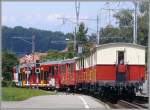 BDeh 3/6 25 mit Velo- und Sommerwagen bei der Ankunft in Heiden.