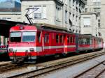 AB - Zahnradtriebwagen BDeh 4/4 14 vor Regio nach Appenzell im Bahnhof von St.Gallen am 03.09.2008