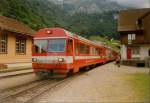 Triebwagen im Bahnhof Wasserauen ? AppenzellerLand  /  Schweiz
am 14.09.1997
