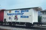 AB - Gk 161 am 29.05.1993 in Herisau - Gedeckter Gterwagen - SIG/AB - Baujahr 1907 - Gewicht 5,00t - Ladegewicht 10,00t - LP 7,10m - zulssige Geschwindigkeit 65 km/h.
