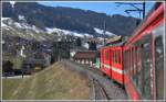 Die S11 2107 aus St.Gallen nhert sich der Sitterbrcke in Appenzell.