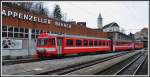 S23 133 verlässt den Depotstandort Herisau Richtung Appenzell. (16.01.204)
