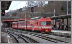 S23 1133 mit BDe4/4 45 von Gossau nach Appenzell beim Halt in Herisau. (16.01.2014)