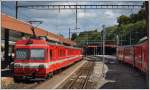 S23 1122 nach Gossau SG mit BDe 4/4 41 am Zugschluss in Herisau.(21.09.2014)