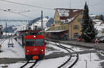 AB: Bahnhof Gais mit S 22 am frühen Morgen des 13. November 2016.
Foto: Walter Ruetsch