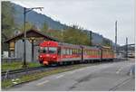 S22 von Appenzell hat soeben den Zahnstangenabschnitt der Ruckhalde beim Güterbahnhof St.Gallen verlassen. (13.11.2016)