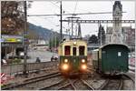 Abschiedsfahrt mit dem  Föfi  (5) über die Ruckhalde nach St.Gallen. BCFeh 4/4 5, D165 und B119 im Nebenbahnhof St.Gallen. (13.11.2016)