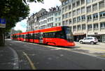 AB - Triebwagen ABe 4/6 4104  + Be 4/6  4004 unterwegs in den Strassen von der Stadt St.
