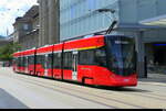 AB - Triebwagen ABe 4/6 4105  + Be 4/6  4005 unterwegs in den Strassen von der Stadt St.