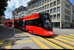 AB - Triebwagen ABe 4/6 4106  + Be 4/6  4006 unterwegs in den Strassen von der Stadt St.