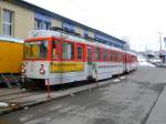 Der BDe 4/8 21 bereit zum Abtransport nach Sdtirol (Rittnerbahn)beim Depot in Speicher. Aufnahmedatum 01.04.09.
