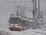 AB/TB - Triebwagen Be 4/8 34 Kurz vor der Haltestelle Bendlehn am 10.01.2010