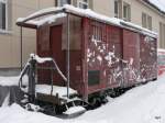 AB/TB - Gterwagen Gk 36 vor dem Depot in Speicher am 10.01.2010