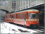BDe 4/8 23 ist soeben aus Trogen in St.Gallen angekommen.