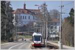 Nr 34 ist als Dienstzug nach St.Gallen unterwegs, hier beim Kloster Notkersegg. (24.03.2011)