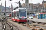 AB Zug nach Trogen/AR im Endbahnhof St.Gallen,wartet auf seinen Einsatz.25.02.14