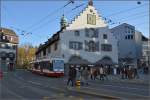 Die Trogenbahn im Stadtbereich von St.Gallen.