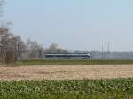 asm Seeland - Triebwagen Be 2/6 504 unterwegs zwischen Siselen und Lüscherz am 07.03.2014