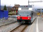 asm Seeland - Triebwagen Be 2/6 502 im Bahnhof Nidau am 25.03.2015