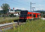 Aare Seeland mobil.
Ersatzpendel aus dem Seeland, Be 2/6 511 GTW, ehemals MVR, erstmals als Planzug und zugleich Schulungszug auf der Strecke Langenthal-St.Urban im Einsatz am 11. August 2020.
Foto: Walter Ruetsch