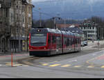 asm Oberaargau - Triebwagen Be 4/8 111 bei der Zufahrt zur Endhaltestelle vor dem Bahnhof Solothurn am 31.01.2021