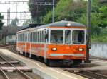 asm - Pendelzug mit Steuerwagen Bt 151 und Triebwagen Be 4/4  102 im Bahnhof von Wiedlisbach am 07.09.2007