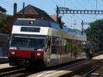 asm - BTI / Triebwagen Be 2/6 507  im Bahnhofs von Tuffelen am 15.07.2007