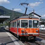 ASm Aare Seeland mobil AG: Be 4/4 104, Pendelfahrten Niederbipp-Oensingen im Berufsverkehr von Montag bis Freitag wegen Bauarbeiten in Niederbipp, R�ckfahrt, Oensingen, 21. Juli 2026.