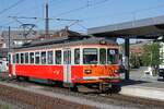ASm Aare Seeland mobil AG: Be 4/4 104, Pendelfahrten Niederbipp-Oensingen im Berufsverkehr von Montag bis Freitag wegen Bauarbeiten in Niederbipp, Ankunft, Oensingen, 21. Juli 2026.