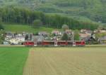 asm - Regio nach Solothurn mit dem Be 4/8 112 bei Niederbipp am 26.04.2009 .. das Bild wurde aus einen Fahrenden SBB Regio nach Solothurn - Biel geschossen ..