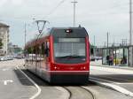 asm - Be 4/8 110 bei der asm Haltestelle vor dem Bahnhof Solothurn am 21.05.2010