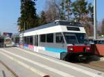 asm BTI - Triebwagen Be 2/6  507 im Bahnhof Ins am 06.03.2011