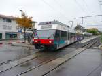 asm Seeland - Be 2/6 503 + Be 2/6 bei Strassenbergang in Ins Dorf am 04.09.2011 ..