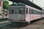 asm Werbe Steuerwagen Bt 153( hr-lisi ) der asm Linie Solothurn - Niederbipp - Langenthal ..im Bahnhof Niederbipp am 11.05.2006