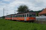 Infolge einer Streckensperrung zwischen Wiedlisbach und Attiswil kam am 18.7.12 ein alter Pendelzug bestehend aus dem Be 4/4 104 und dem Be 4/4 103 zum Einsatz.