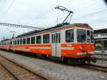 asm Oberaargau - Be 4/4 103 + Be 4/4 abgestellt im asm Bahnhofsareal in Langenthal am 30.08.2012