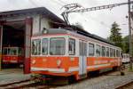 Be 4/4 301 + Be 4/4 303 vor und im Depot der asm in Langenthal am 07.07.2006