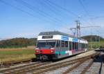 BTI - Gelenktriebwagen Be 2/6 503 im Bahnhof von Siselen am 22.10.2006