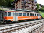 Goldenpass MOB - Triebwagen Be 4/4  1006 ( ex asm Oberaargau Be 4/4 301 ) abgestellt in Chernex am 17.09.2013