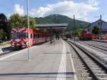 asm Oberaargau - Steuerwagen Bt 112 und Triebwagen Be 4/4 14 (ex FW) im Bahnhof Oensingen am 14.08.2014