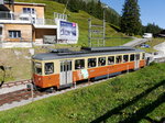 BLM - Ausfahrender Triebwagen Be 4/4 31    LISI   ( ex asm Oberaargau ) bei der Kreuzungshaltestelle Winteregg  am 14.08.2016