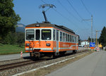 ASm: Regionalzug mit Be 4/4 104 (ehemals SZB/BTI) bei Flumenthal am 24. September 2016.
Foto: Walter Ruetsch