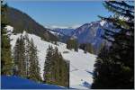 Ein BLM Zug auf der Fahrt von Grütschalp nach Mürren zwischen Grütschalp und Winteregg.